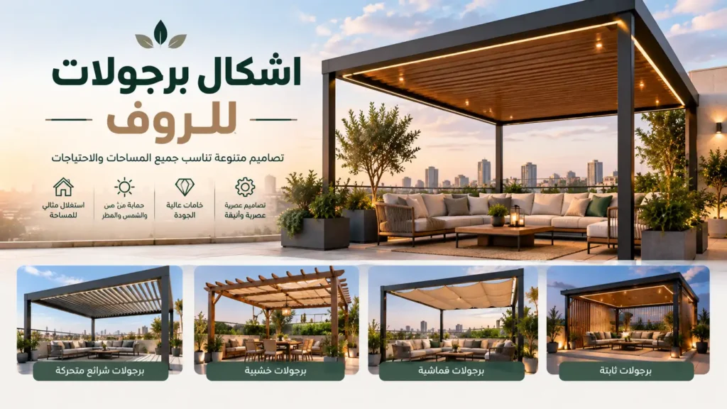 اشكال برجولات للروف