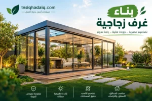 بناء غرف زجاجية بالرياض تصميم وتنفيذ عصري