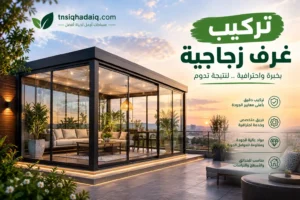 تركيب غرف زجاجية بالرياض تصميم عصري واستفادة أكبر من الحديقة