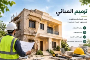 ترميم المباني بالرياض دليل الإصلاح والتجديد وإعادة التأهيل