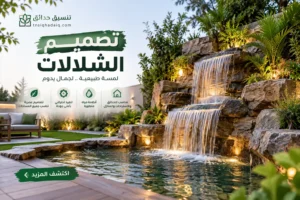 أفكار عصرية لتصميم الشلالات بالرياض لإضافة عنصر مائي للحديقة